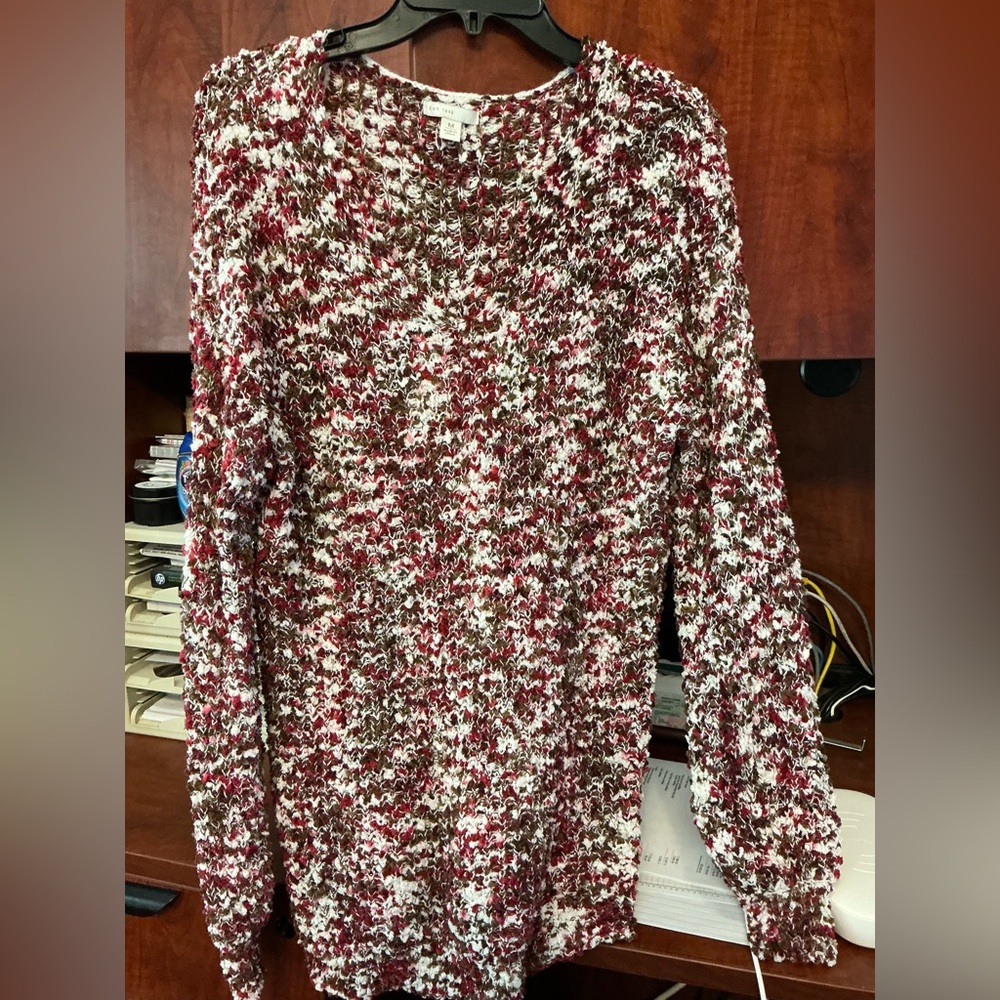 Red and White Knit Sweater